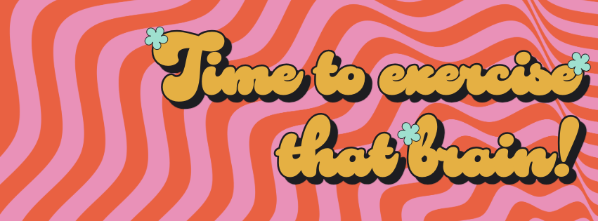 Time To Exercise That Brain retro Sticker